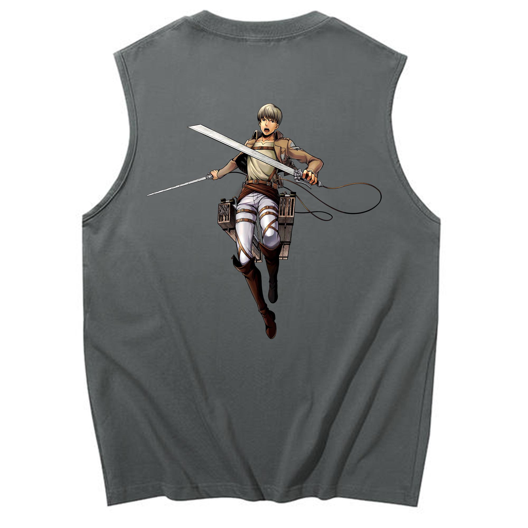 （画像用） 進撃の巨人 Attack on Titan コットン100％タンクトップ（背面プリント）